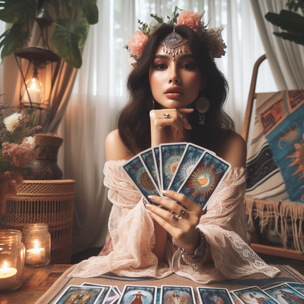 The Devil Tarot Card connection to healing crystals, astrology, numerology, chakras, and the four elements.